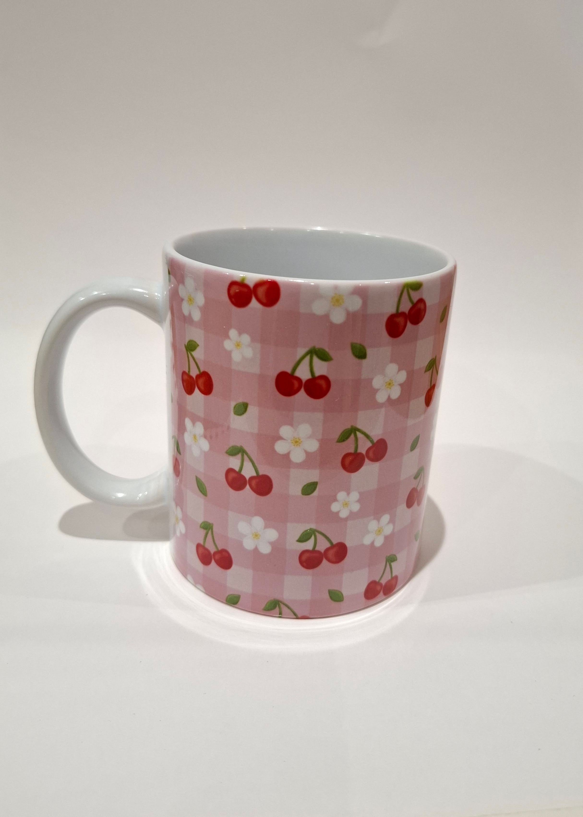 Cherry Bloom Picnic Mug and Circular Coaster Set