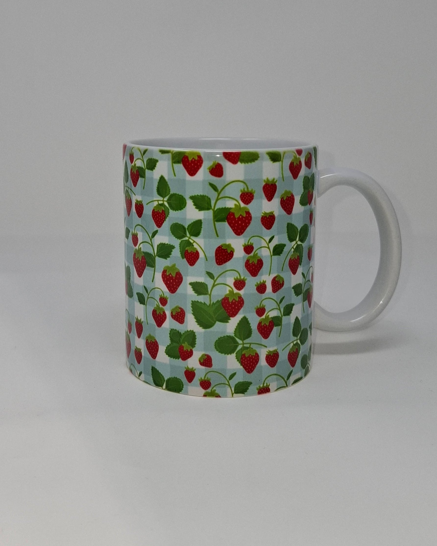 Strawberry Mug and Circular Coaster Set