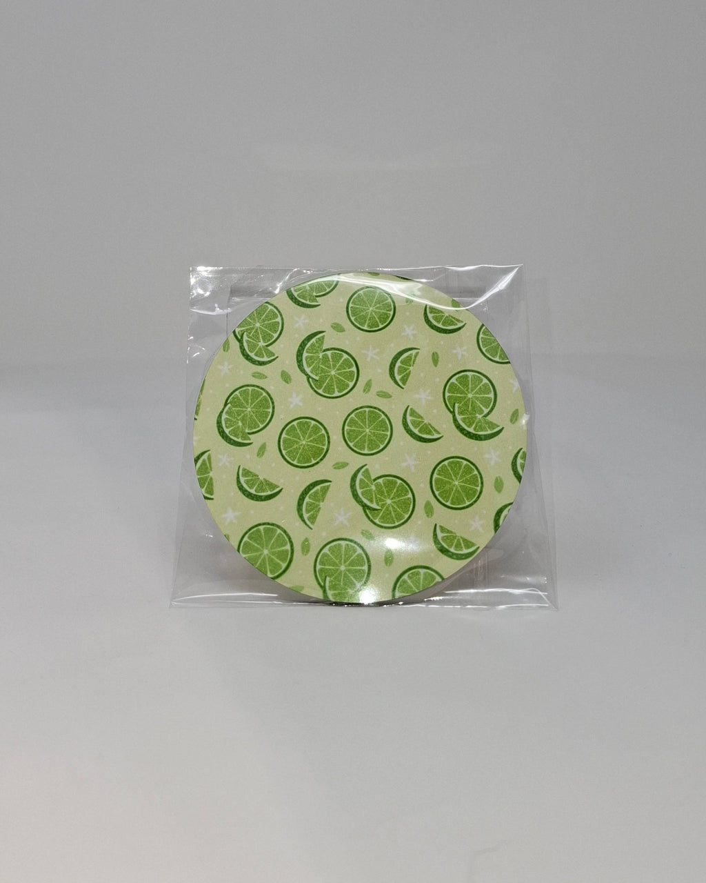 Lime Mug and Circular Coaster Set