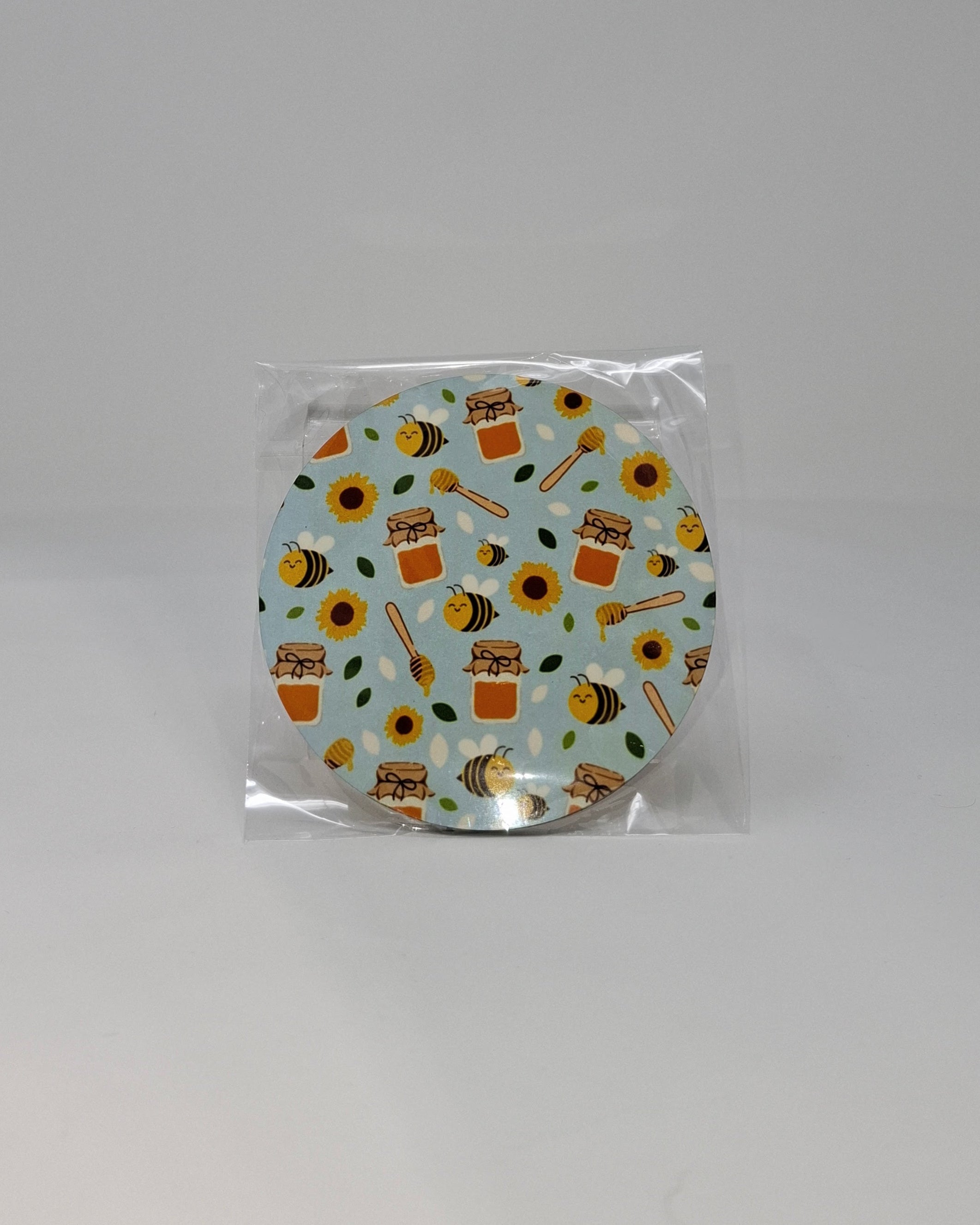 Blue Bee Circular Coaster