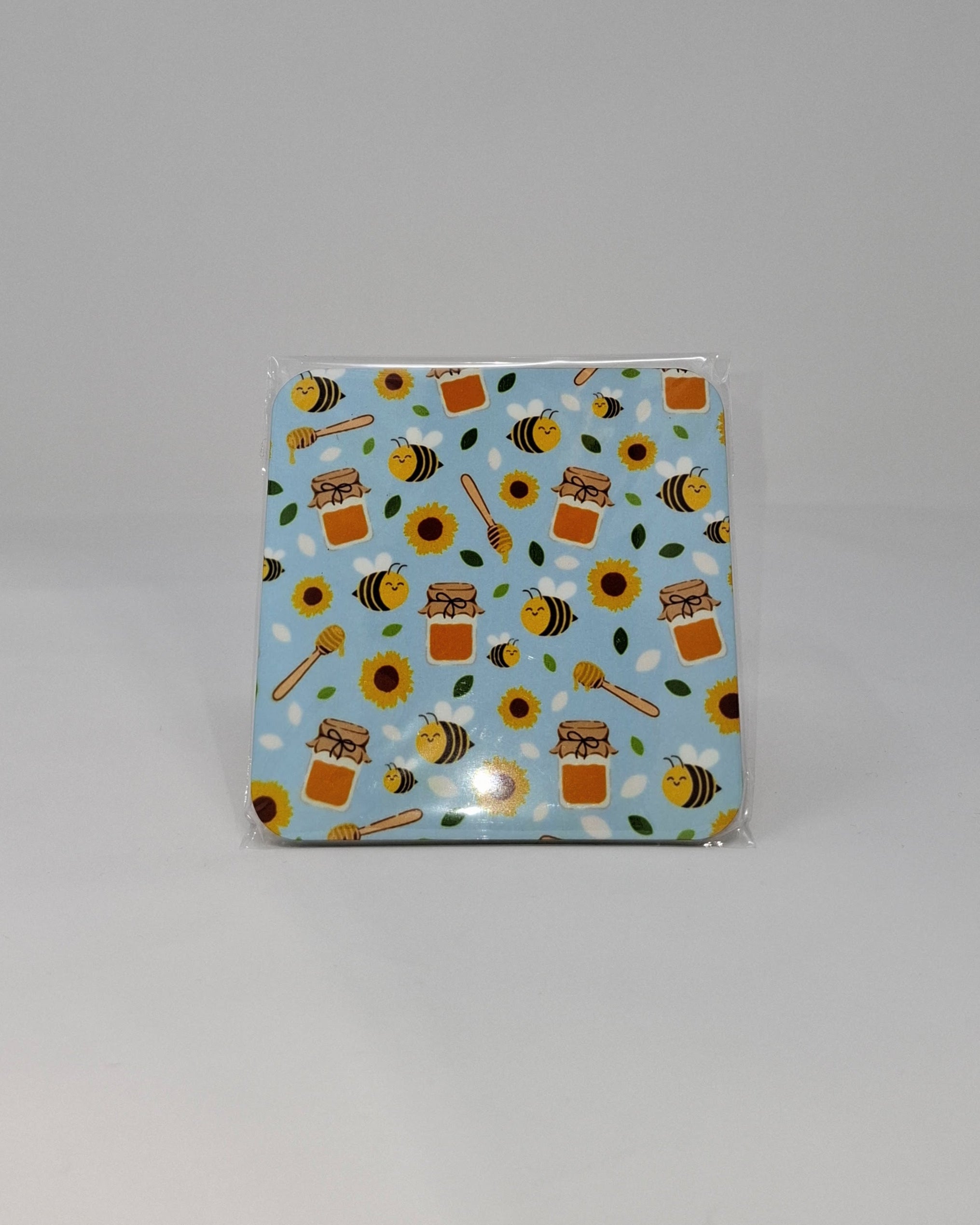 Blue Bee Square Coaster