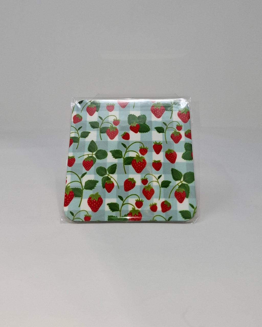 Strawberry Picnic Square Coaster