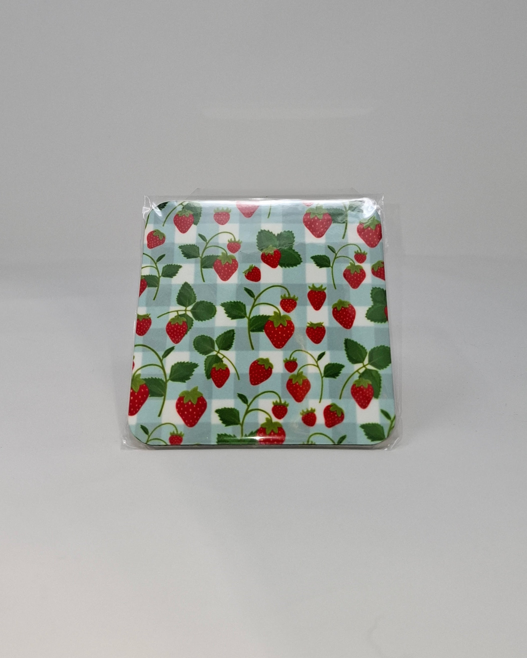 Strawberry Picnic Square Coaster