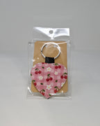 Cherry Bloom Picnic Heart Keychain