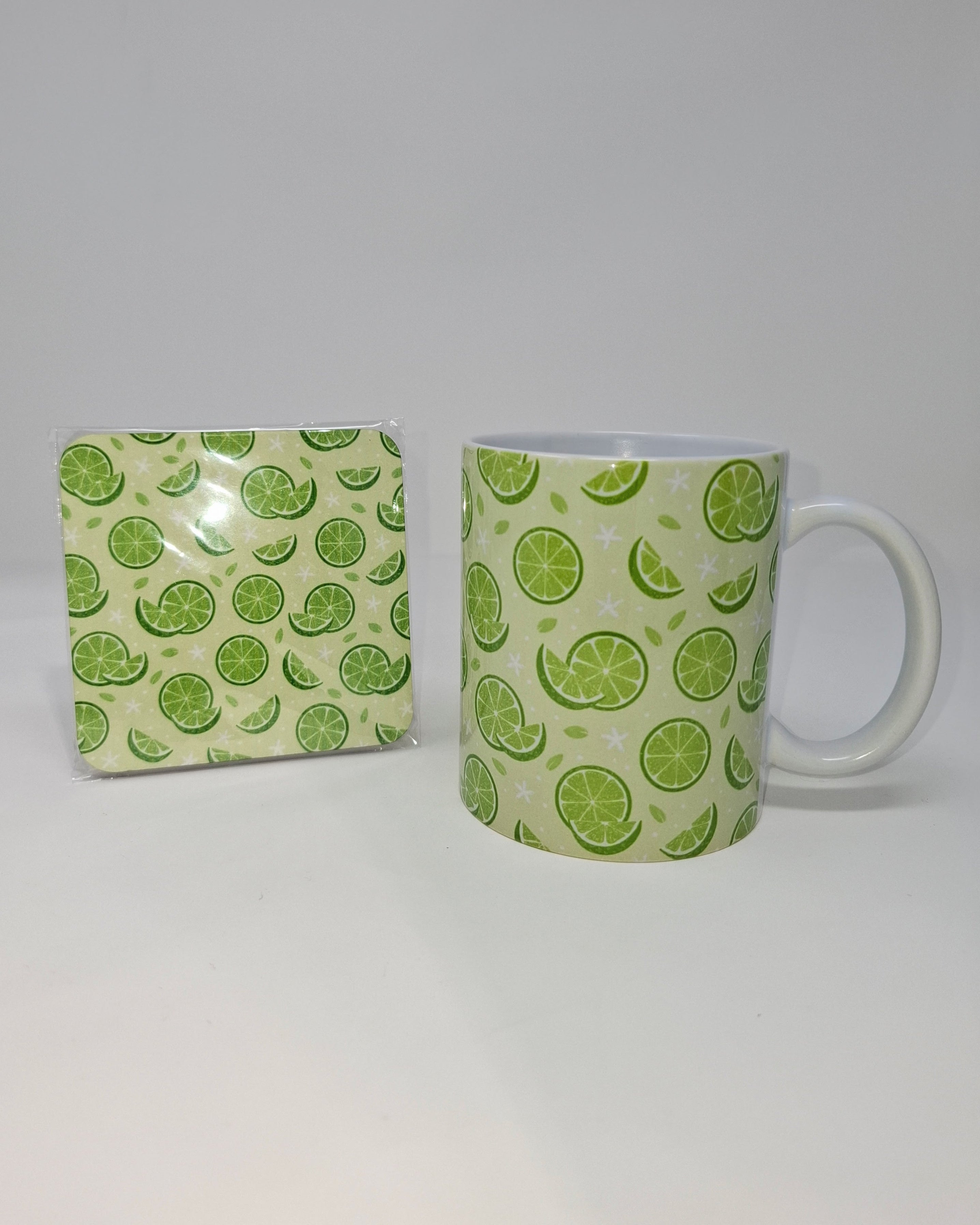 Lime Mug and Square Coaster Set