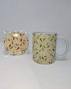Carrot Mug and Circular Coaster Set