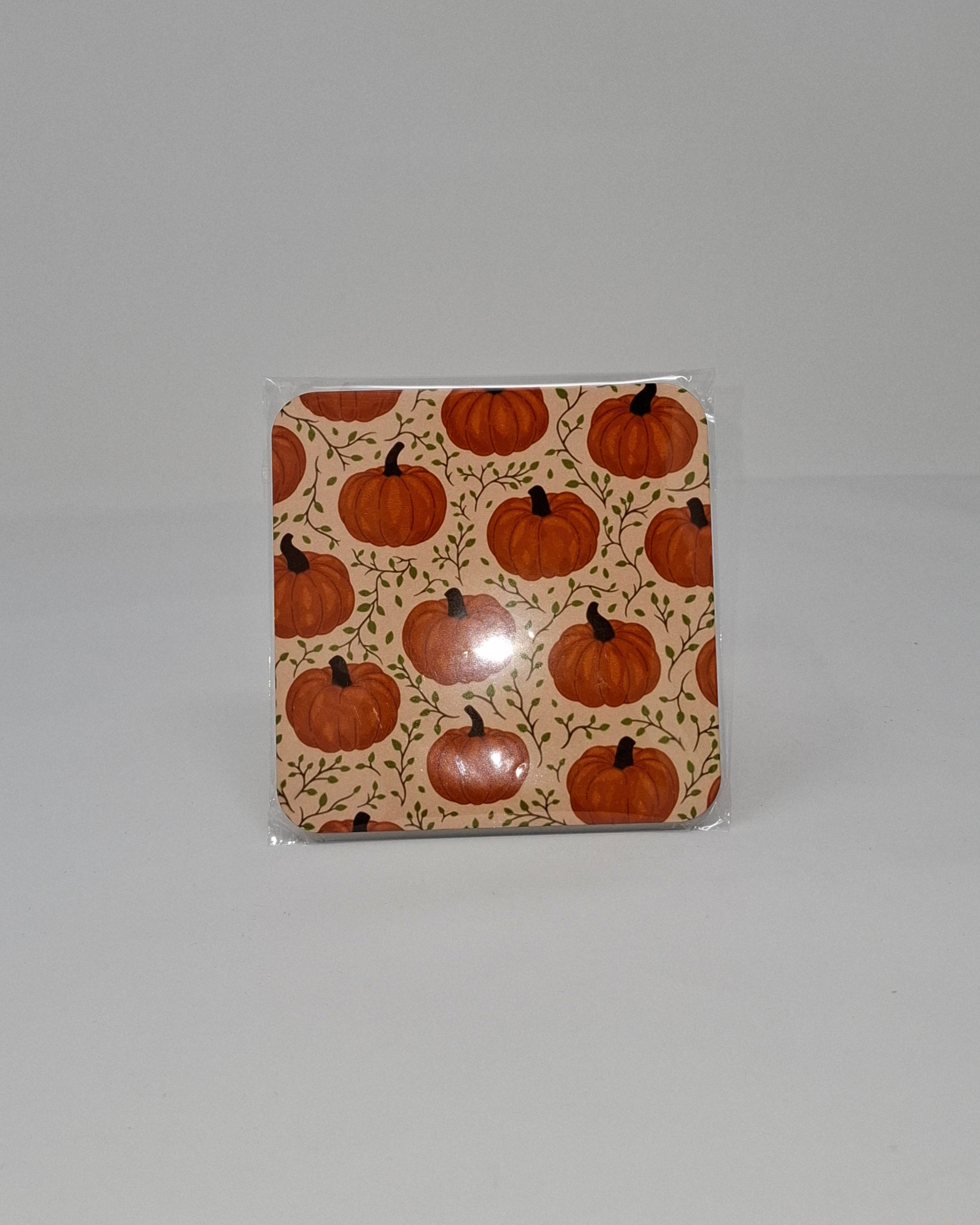 Pumpkin with Vines Square Coaster