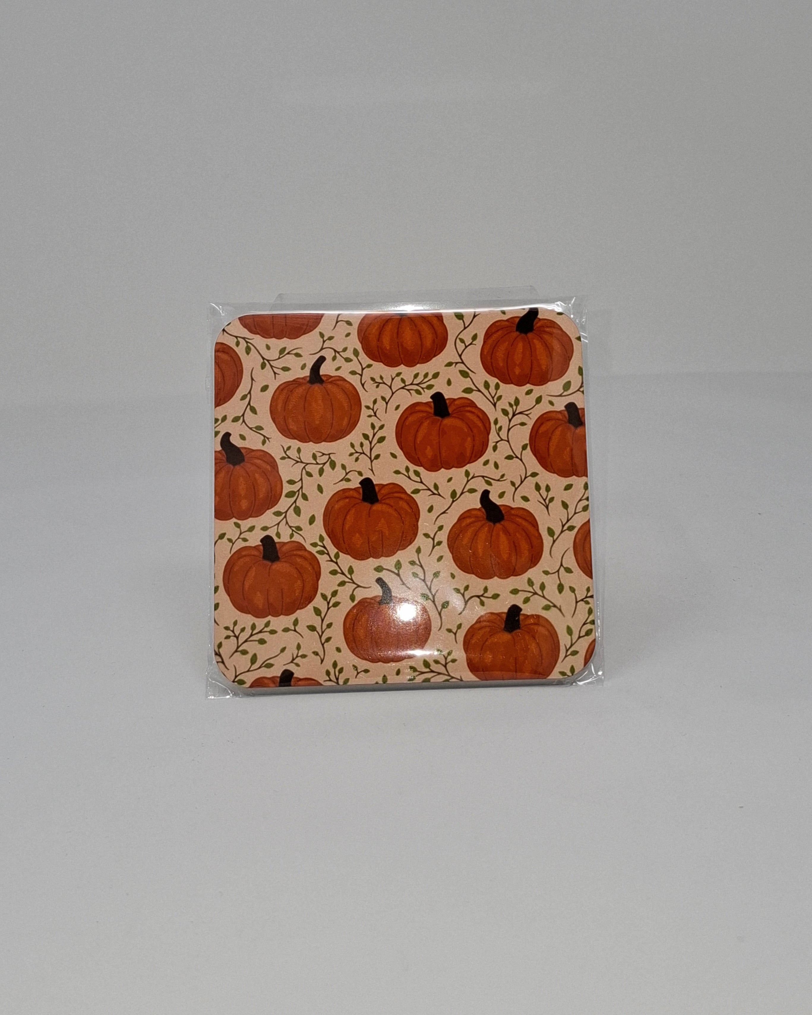 Pumpkin with Vines Square Coaster