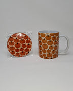 Pumpkin Mug and Circular Coaster Set