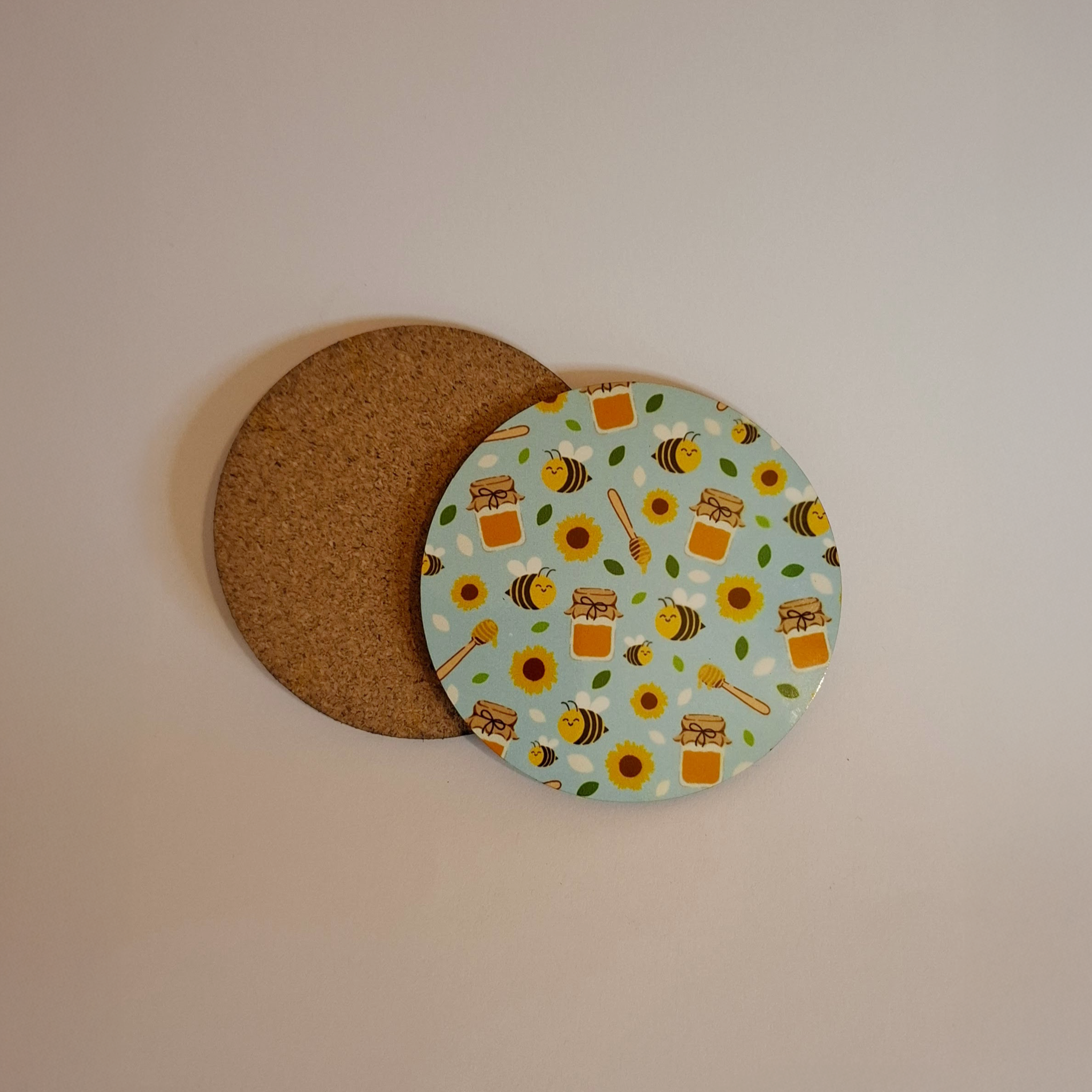 Blue Bee Circular Coaster
