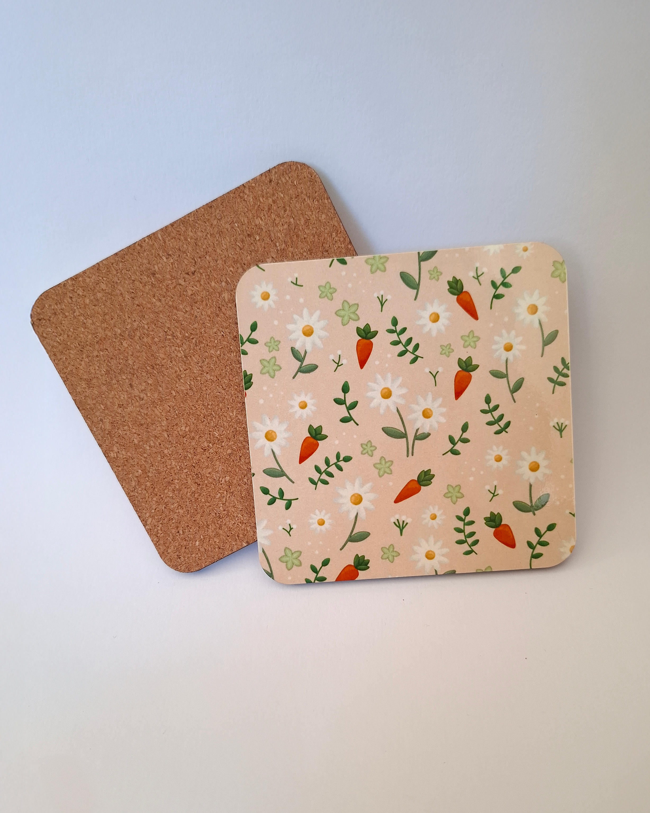Carrot Mug and Square Coaster Set