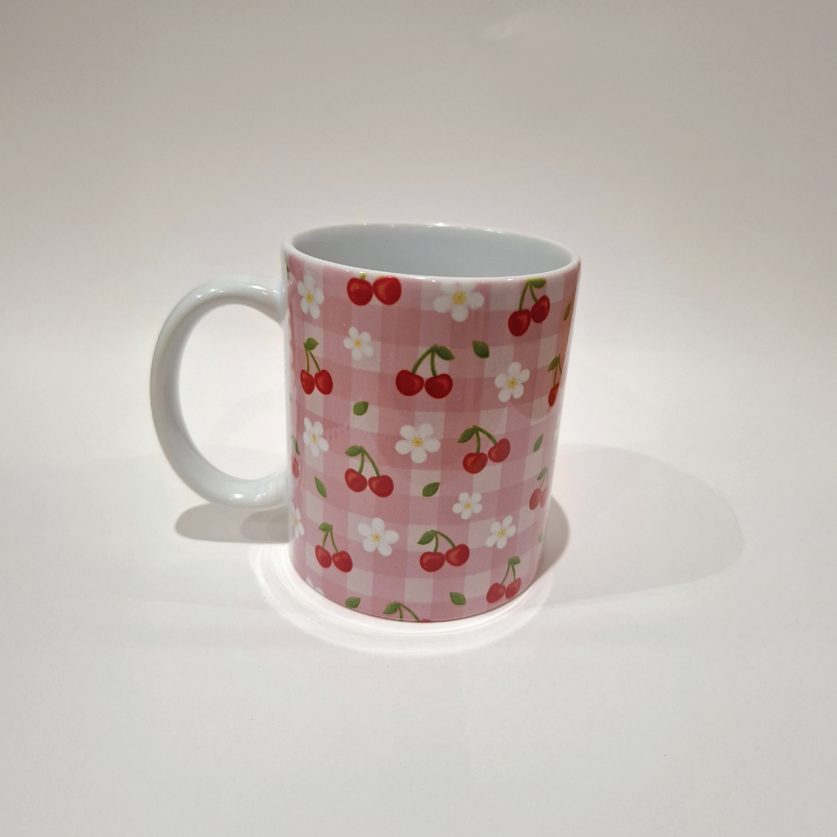 Cherry Bloom Picnic Mug and Square Coaster Set
