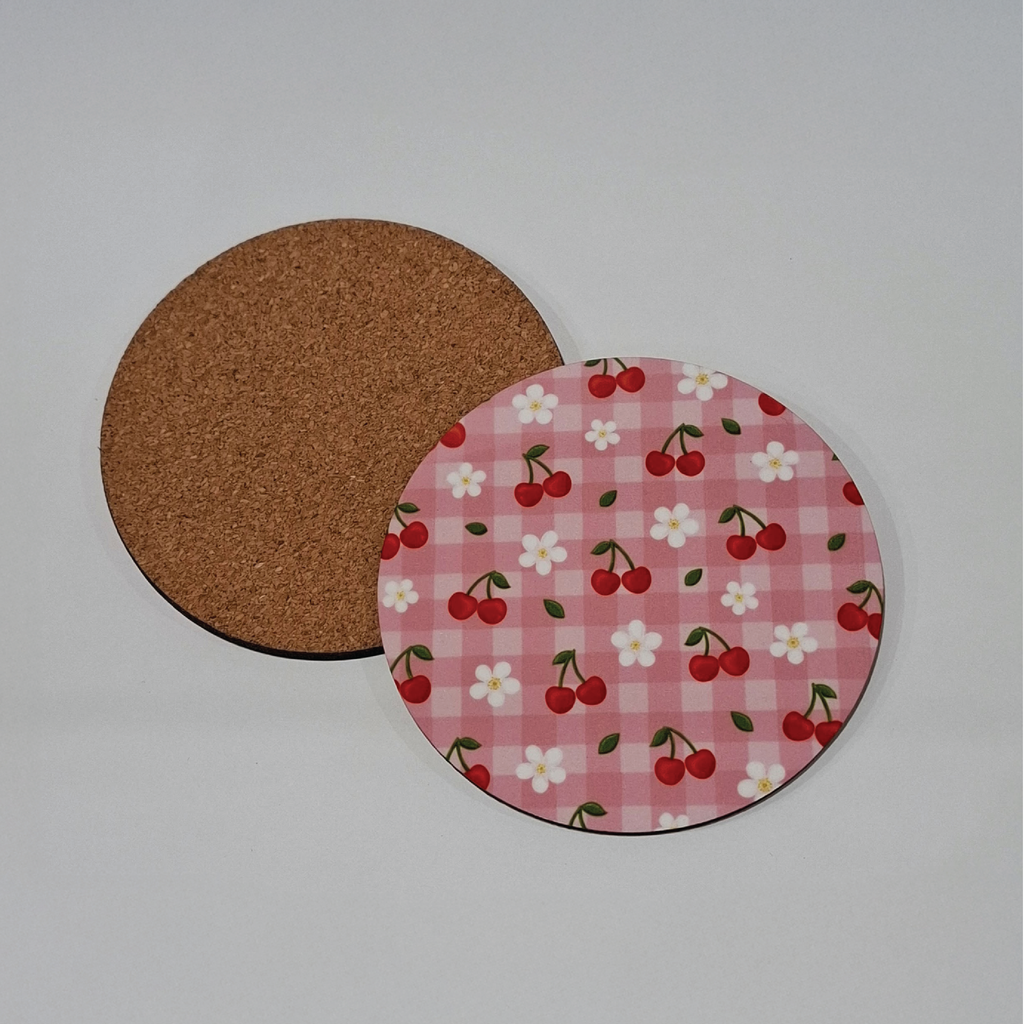 Cherry Bloom Picnic - Circular Coaster