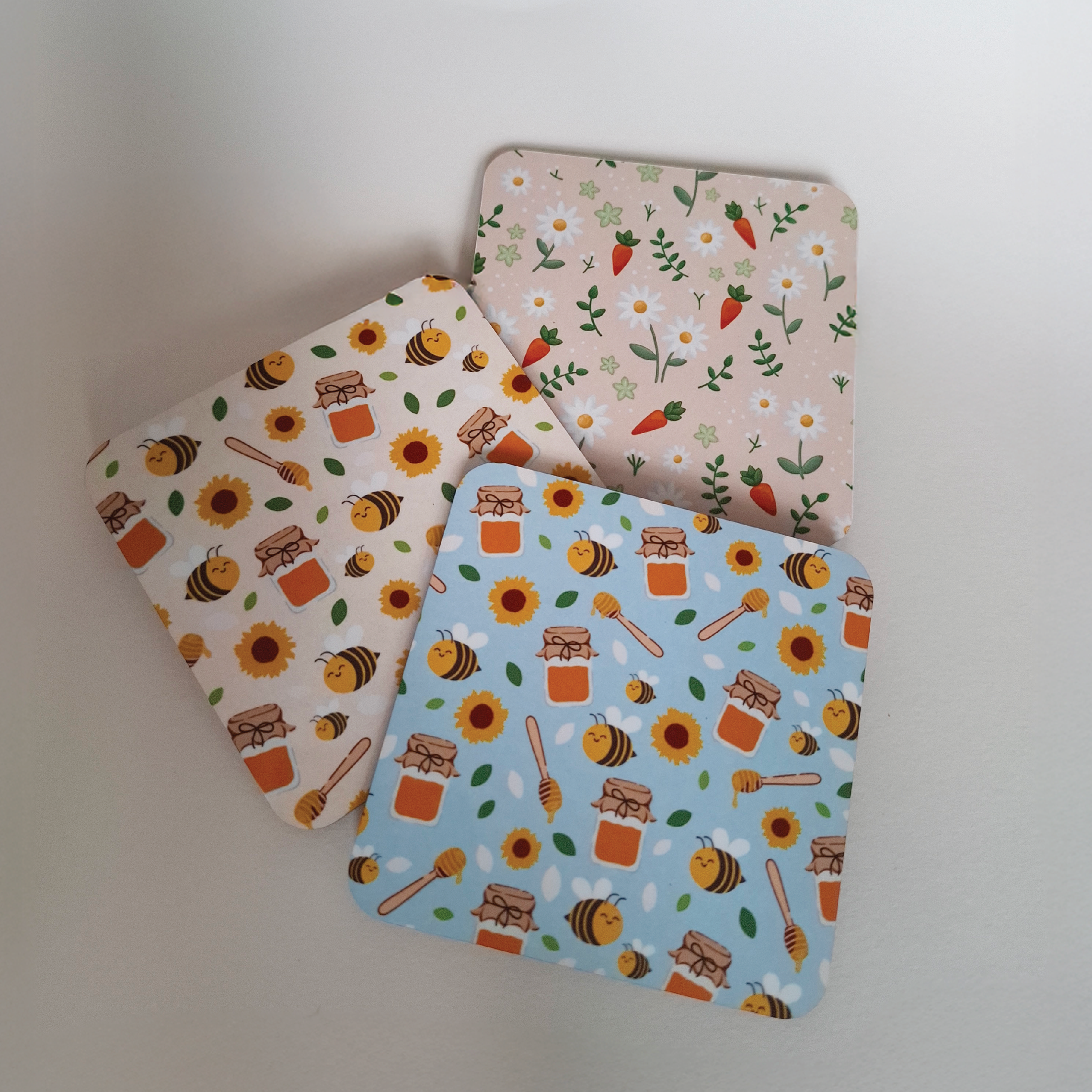 Strawberry Picnic Square Coaster