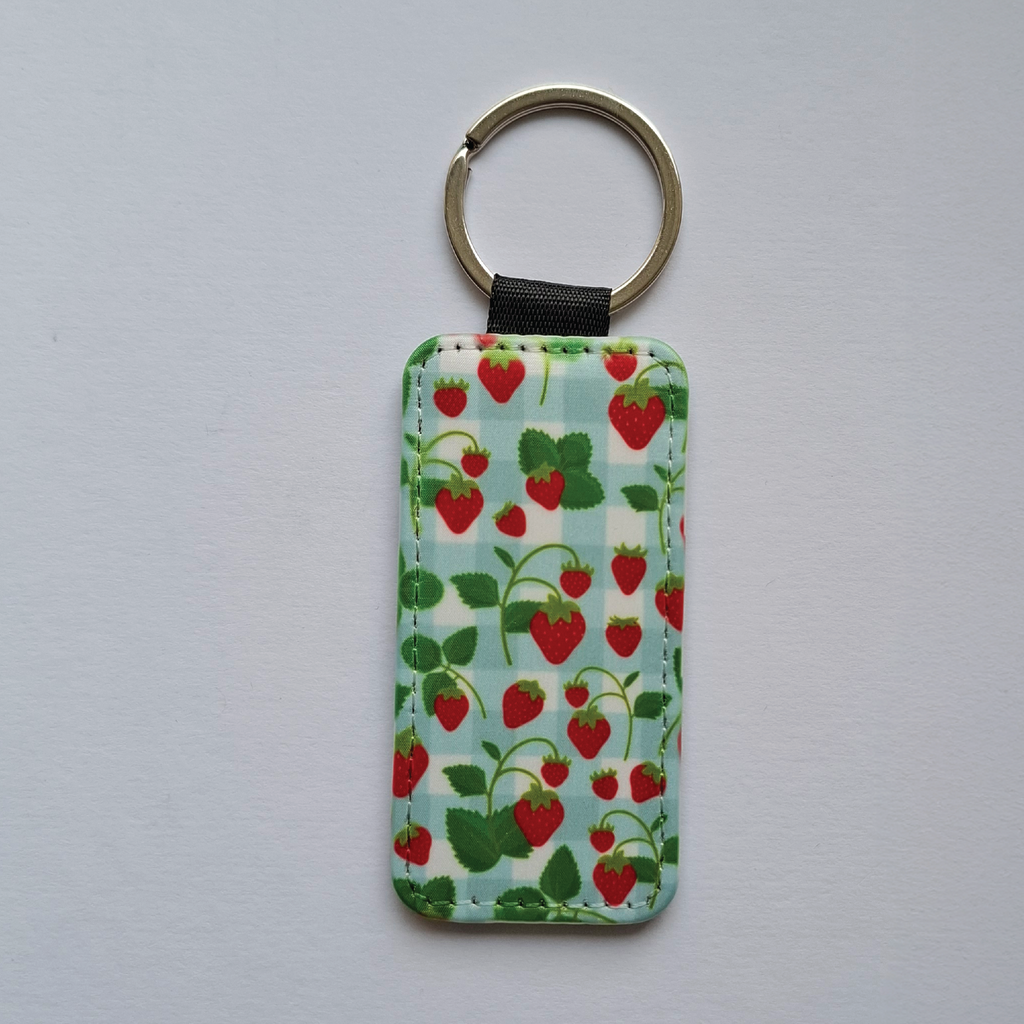 Strawberry Picnic Keychain